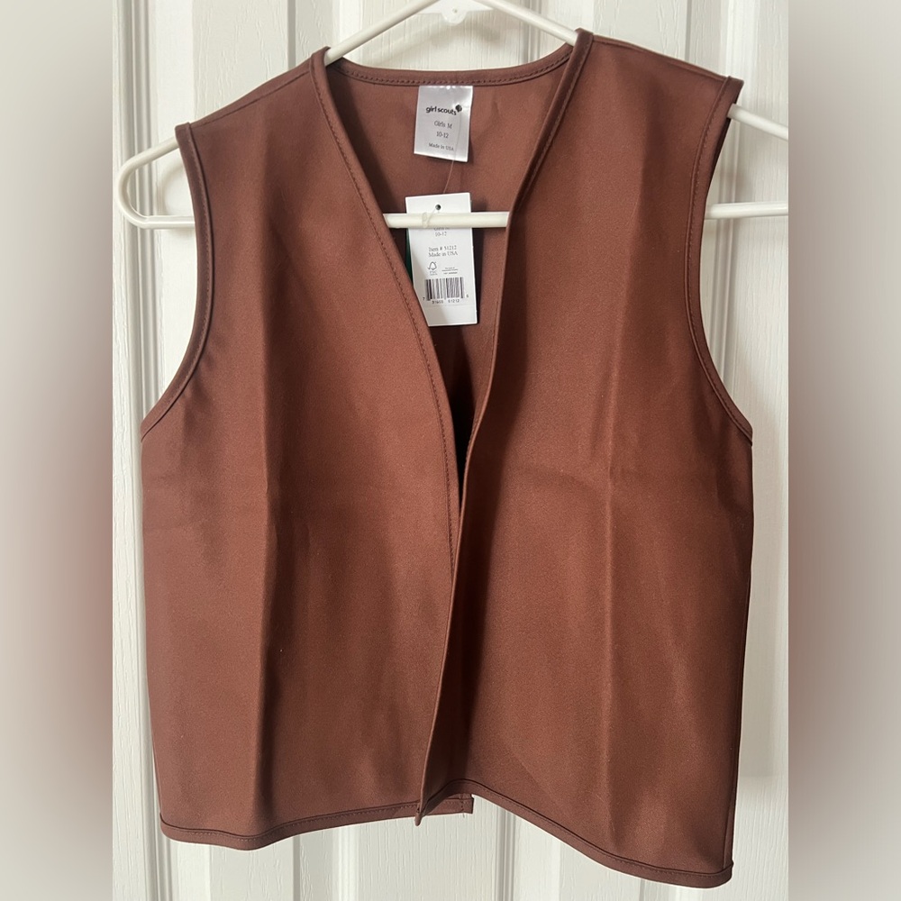 Brownie Vest for Girl Scouts size Medium 10/12